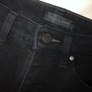 High waisted stretchy black jeans